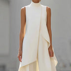 Valentina | Elegant Jumpsuit with High Neck Draped Top