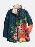 Claire | Painted Floral Quilted Jacket