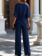 Lucretia™ Draped Asymmetric Wide-Leg Set