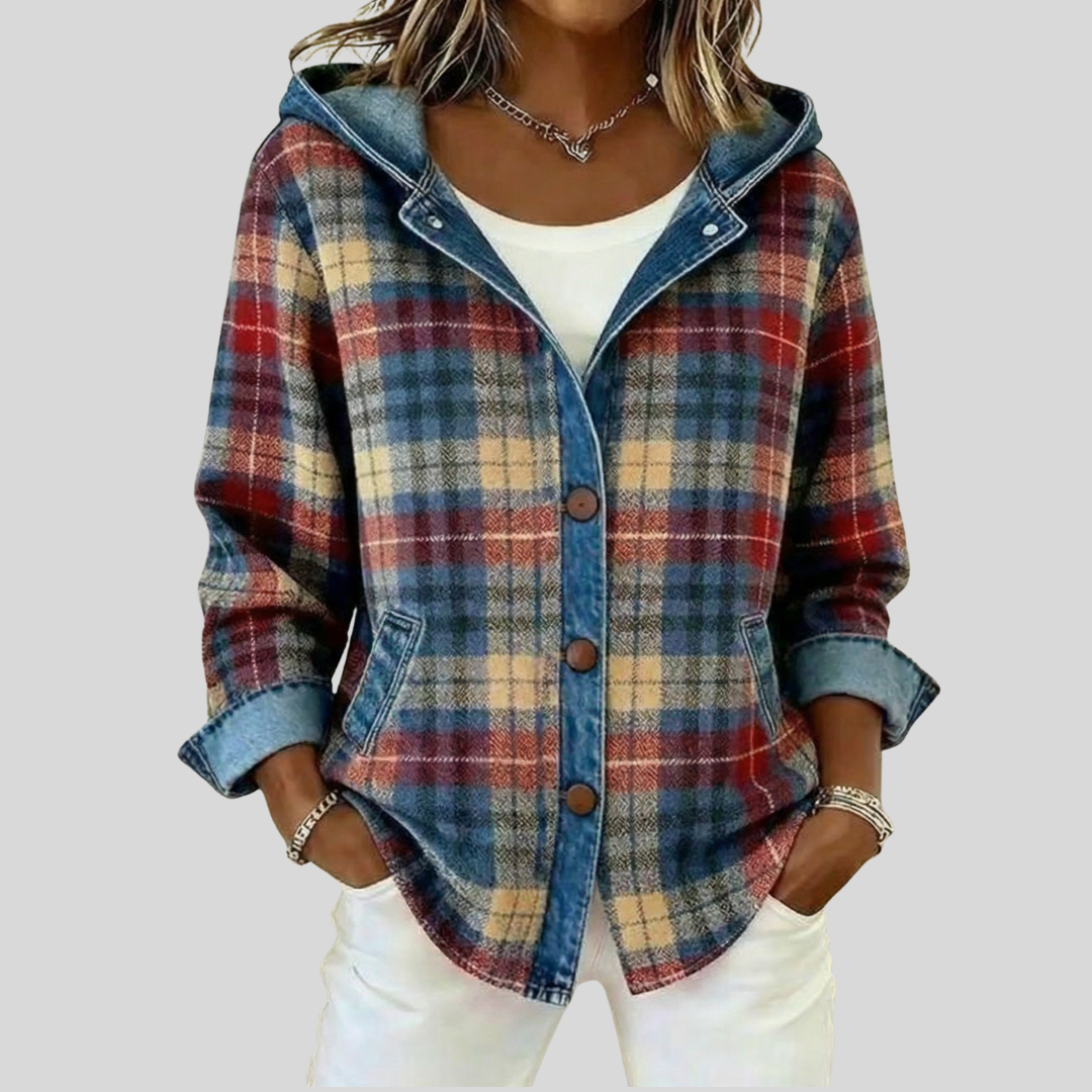 Clover | Hooded Plaid Shacket