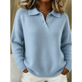Nora Buttoned Polo Sweater