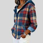Clover | Hooded Plaid Shacket