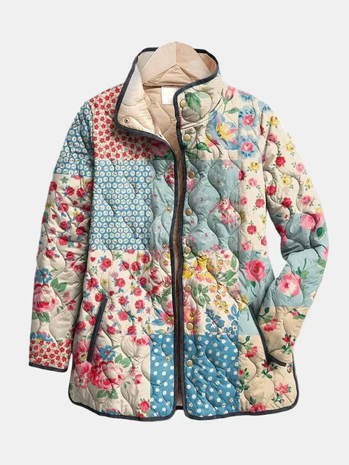 Adeline | Floral Patchwork Quilted Jacket