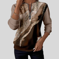 Felicia | Artful Zip-Neck Top