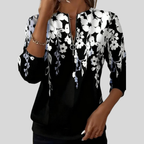 Millie | Floral Zip-Neck Sweatshirt