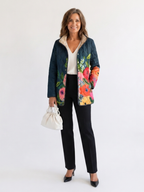 Claire | Painted Floral Quilted Jacket