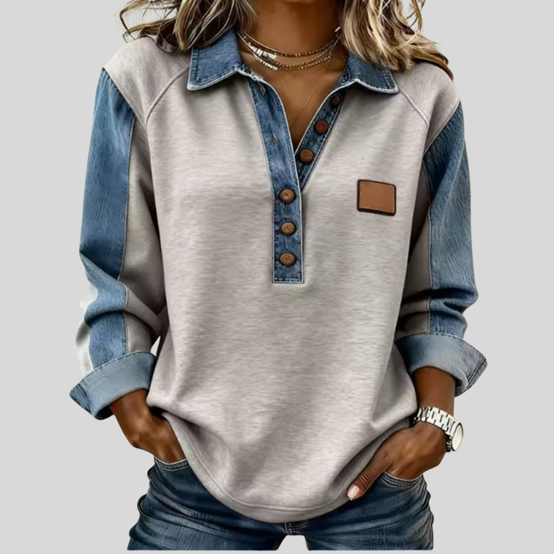 Morgan | Collared Button Pullover