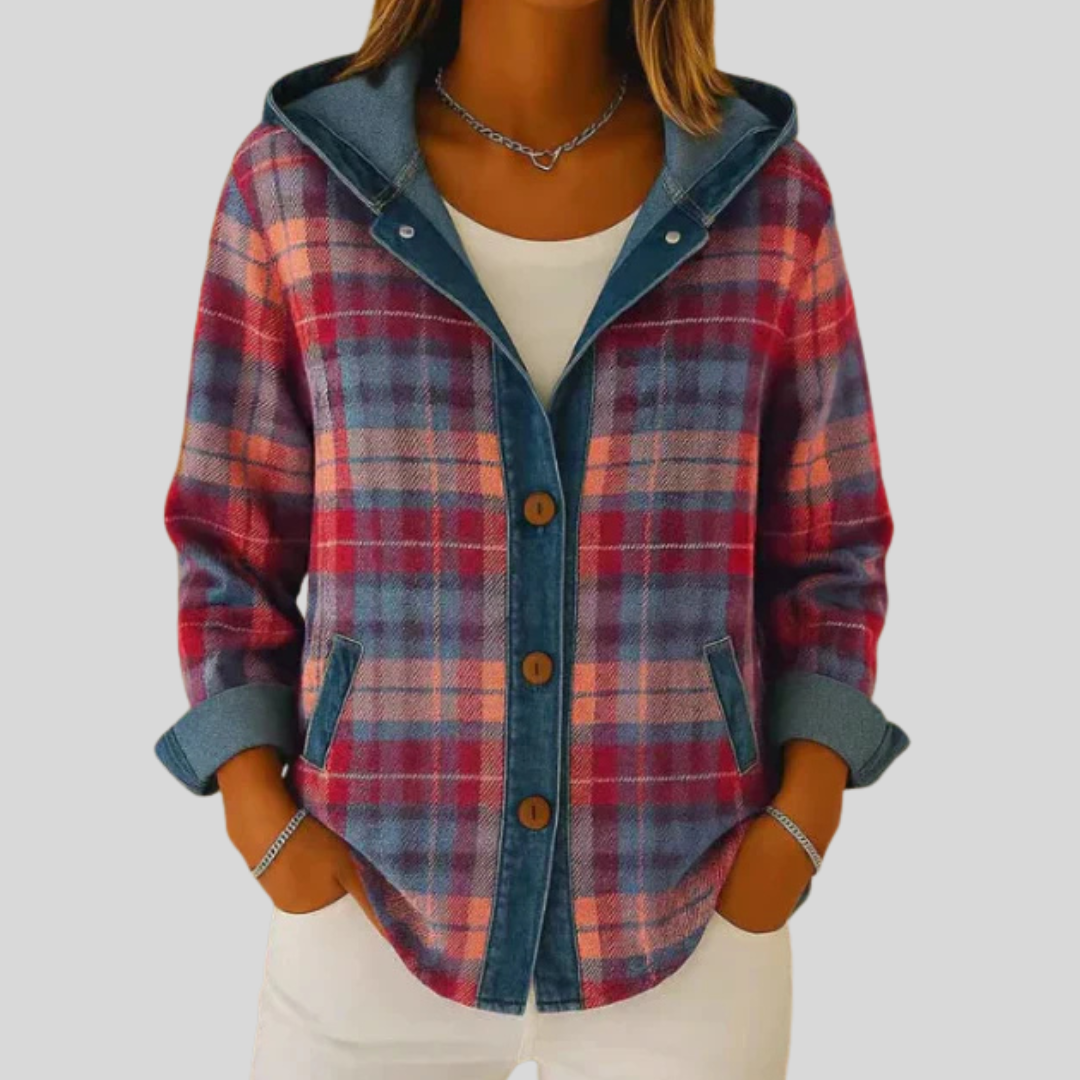 Clover | Hooded Plaid Shacket