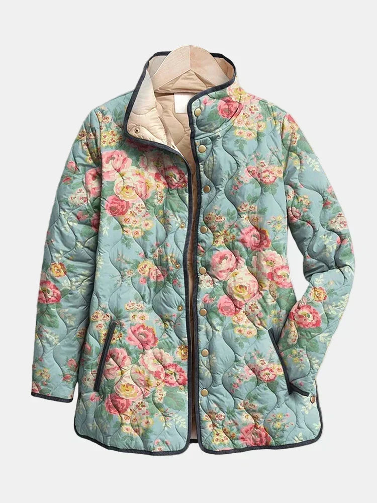 Josephine | Celadon Rose Quilted Jacket