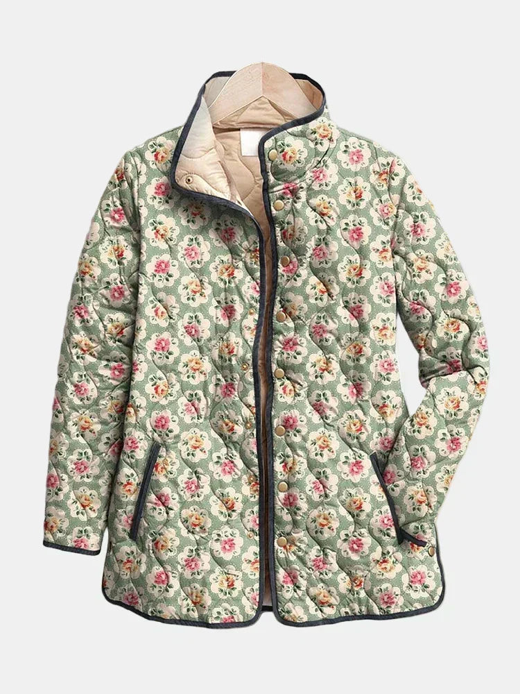 Vivian | Floral Tapestry Quilted Jacket