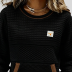 Deborah | Textured Crewneck Sweatshirt