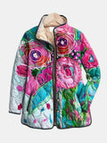 Hailey | Watercolor Floral Quilted Jacket