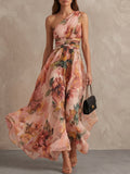 Celeste – One-Shoulder Floral Maxi Dress