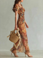 Rosalia – Floral V-Neck Maxi Dress