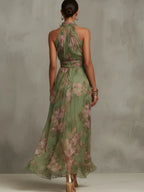 Aurelia – Halter Chiffon Maxi Dress