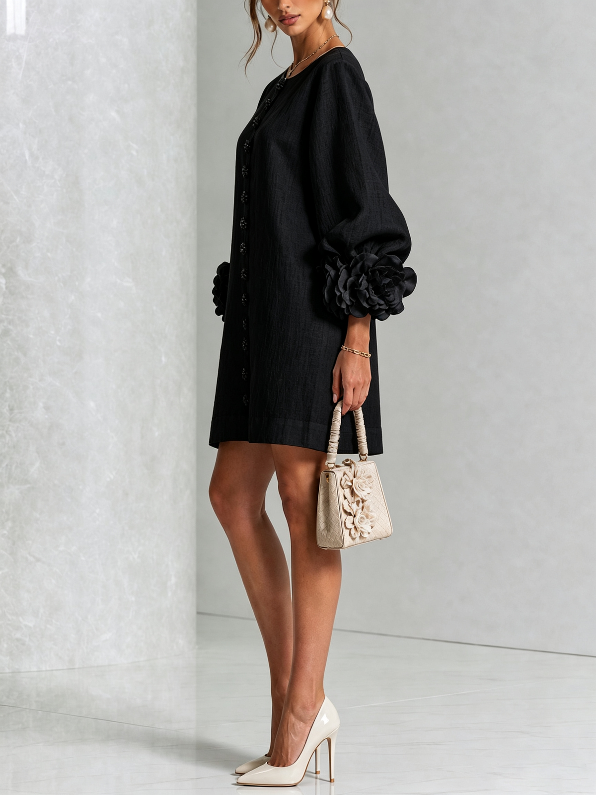 Rossana Floral Button-Down Mini Dress