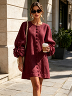Rossana Floral Button-Down Mini Dress