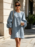 Rossana Floral Button-Down Mini Dress