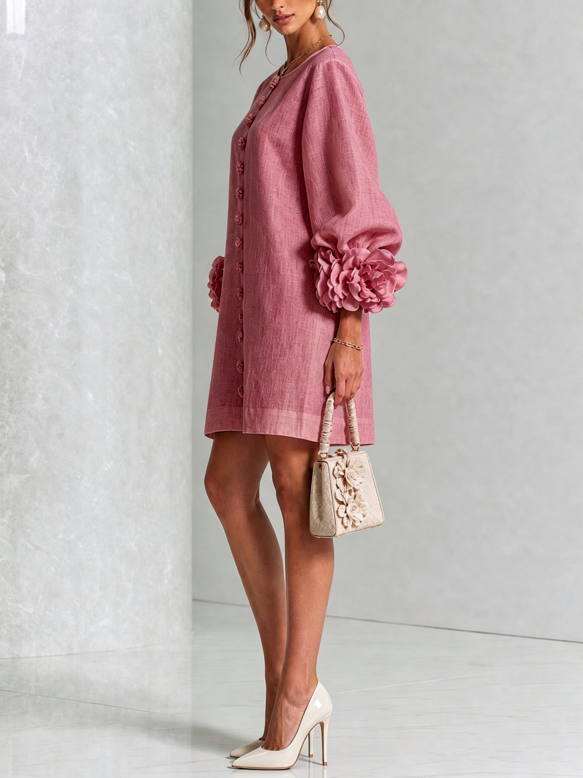 Rossana Floral Button-Down Mini Dress