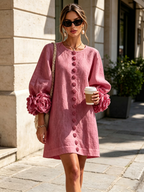 Rossana Floral Button-Down Mini Dress