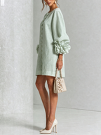 Rossana Floral Button-Down Mini Dress