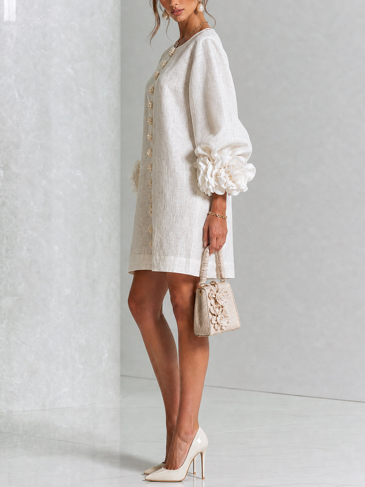 Rossana Floral Button-Down Mini Dress