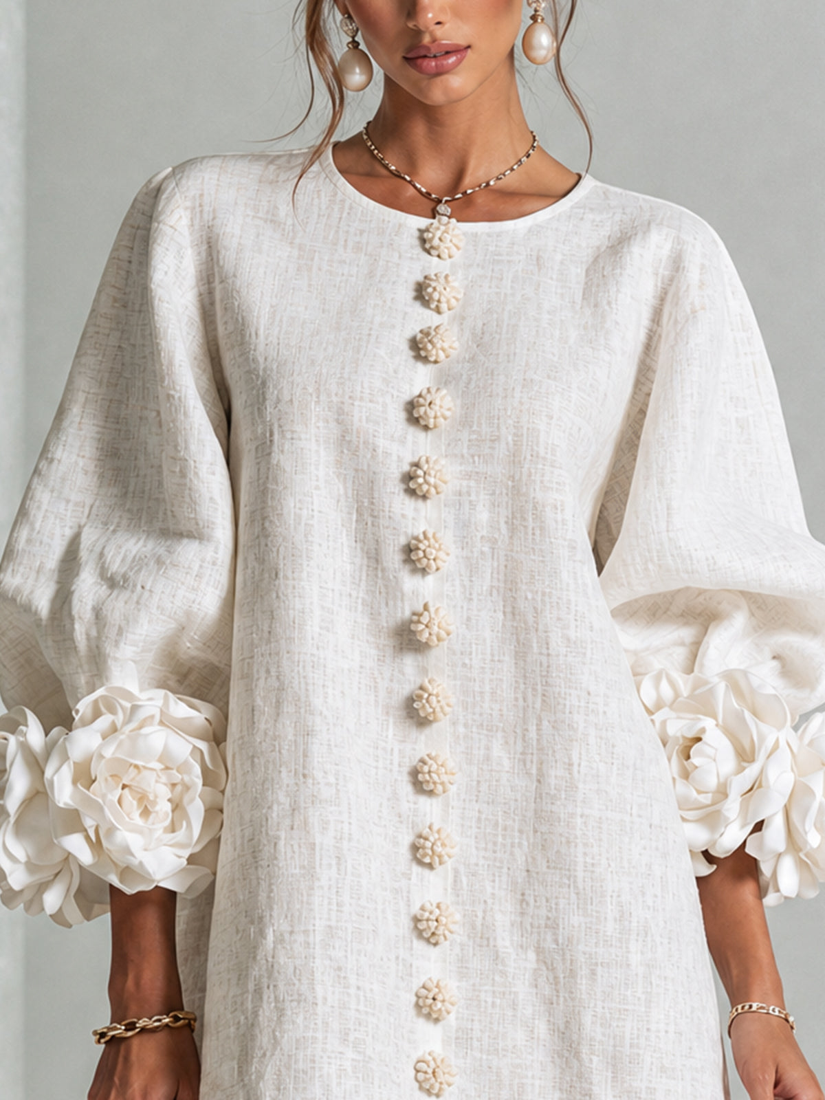 Rossana Floral Button-Down Mini Dress