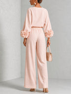 Eli | Elegant Two-Piece Set with Floral Sleeves
