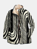 Reagan | Wavy Stripe Quilted Jacket