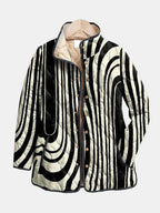 Reagan | Wavy Stripe Quilted Jacket