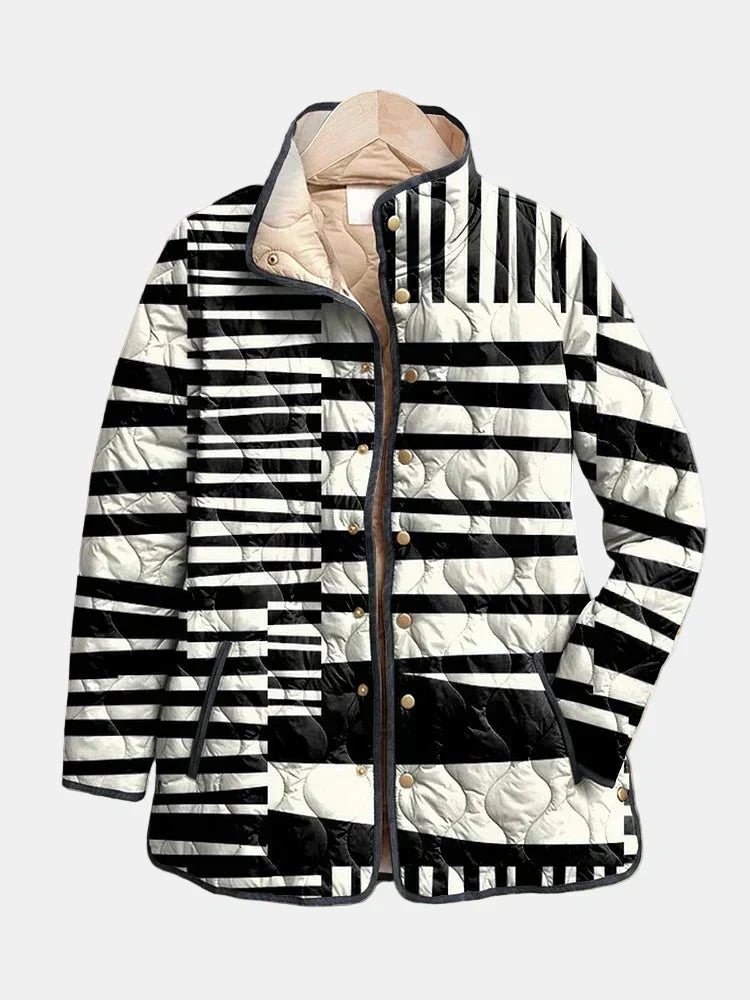 Kennedy | Stripe Patchwork Quilted Jacket
