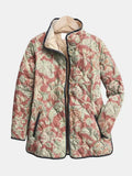 Natalie | Terracotta Damask Quilted Jacket