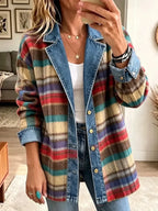 Charlotte | Women's Vintage Denim Patchwork Jacket