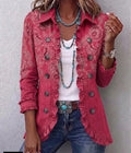 Emerson Raspberry Paisley Ruffle Jacket