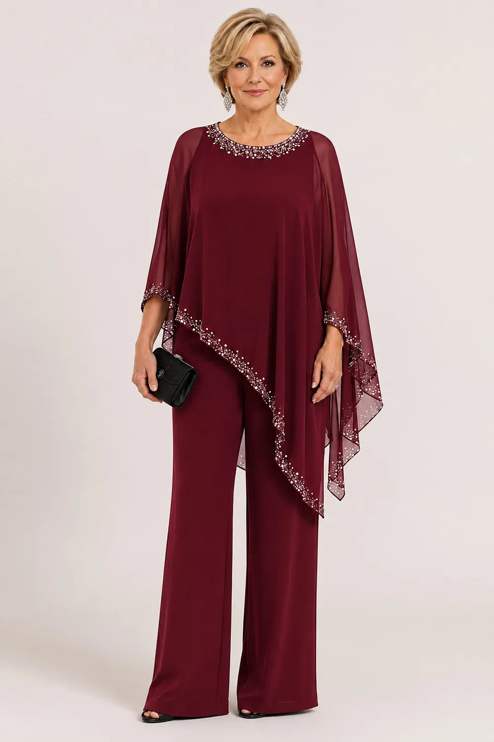 Paige | Chiffon Cape Set