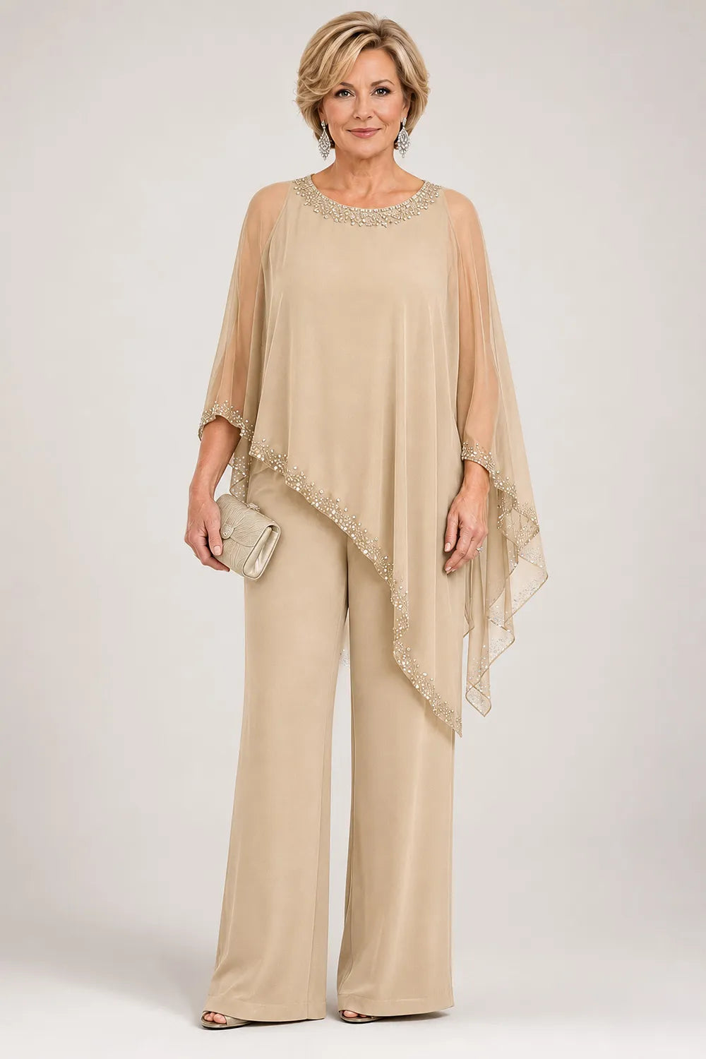 Paige | Chiffon Cape Set