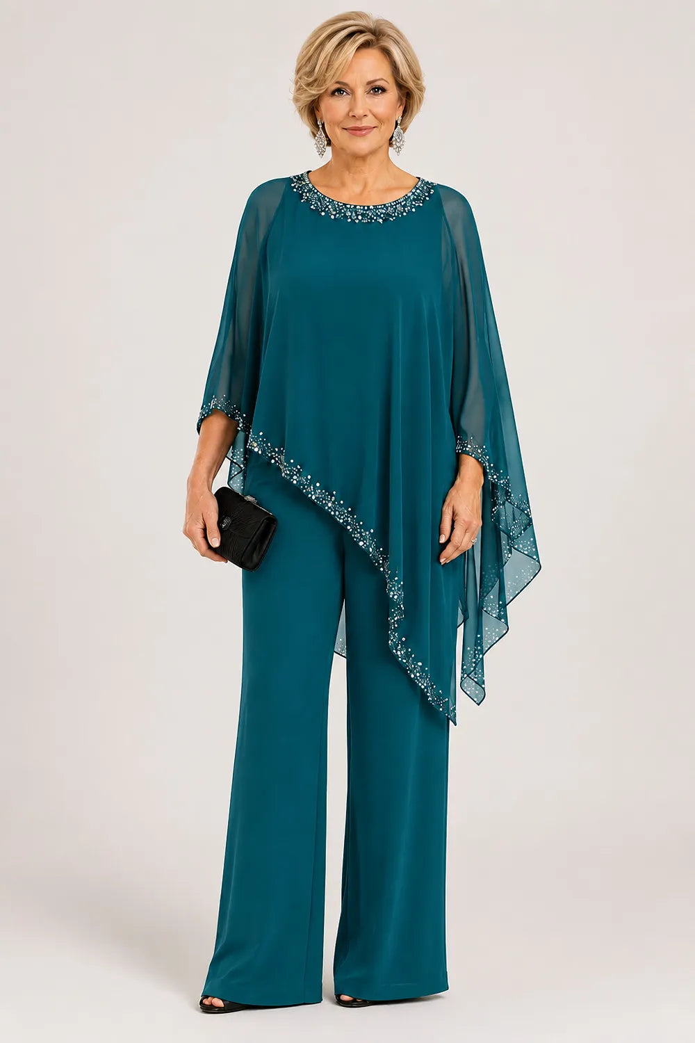 Paige | Chiffon Cape Set