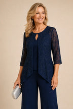 Madison | Layered Lace Suit