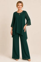 Graceful Embroidered Two Piece Formal Pant Set