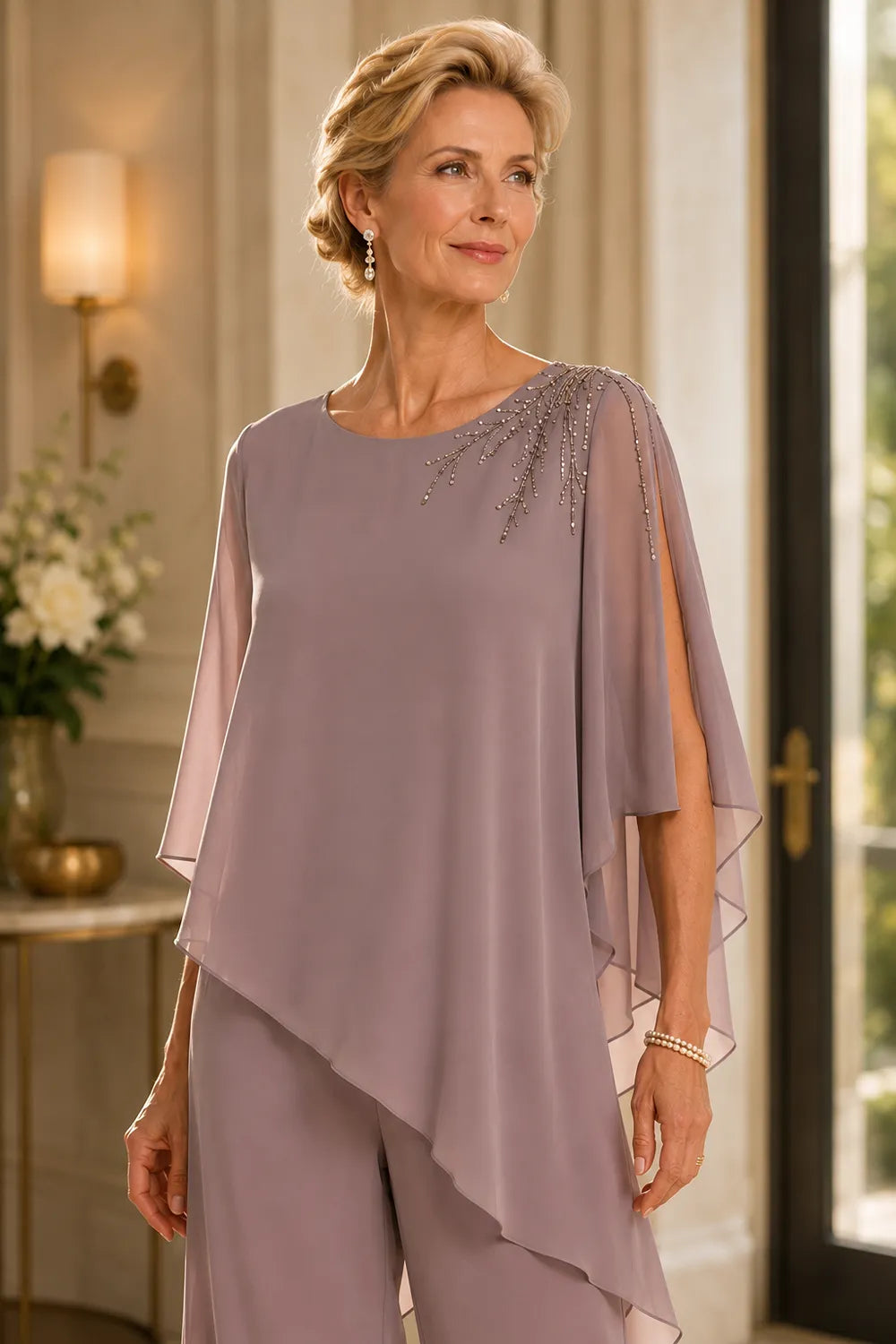 Addison | Embellished Chiffon Outfit