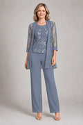Graziana Dusty Blue | Formal Chiffon Set