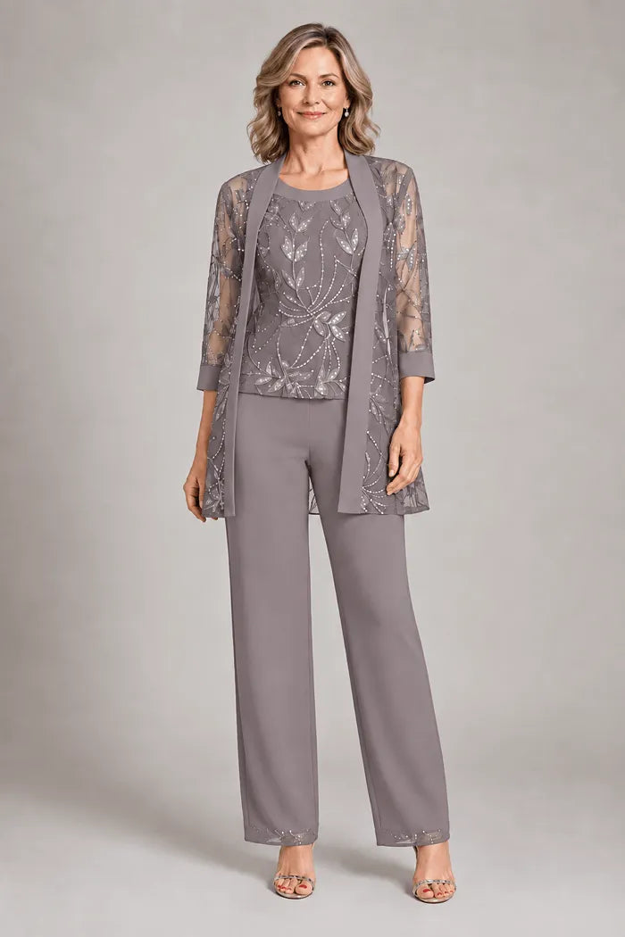 Graziana Grey | Formal Chiffon Set