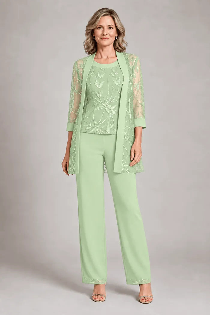Graziana Light Green | Formal Chiffon Set