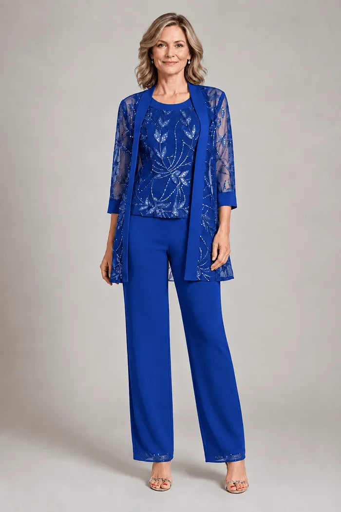 Graziana Royal Blue | Formal Chiffon Set
