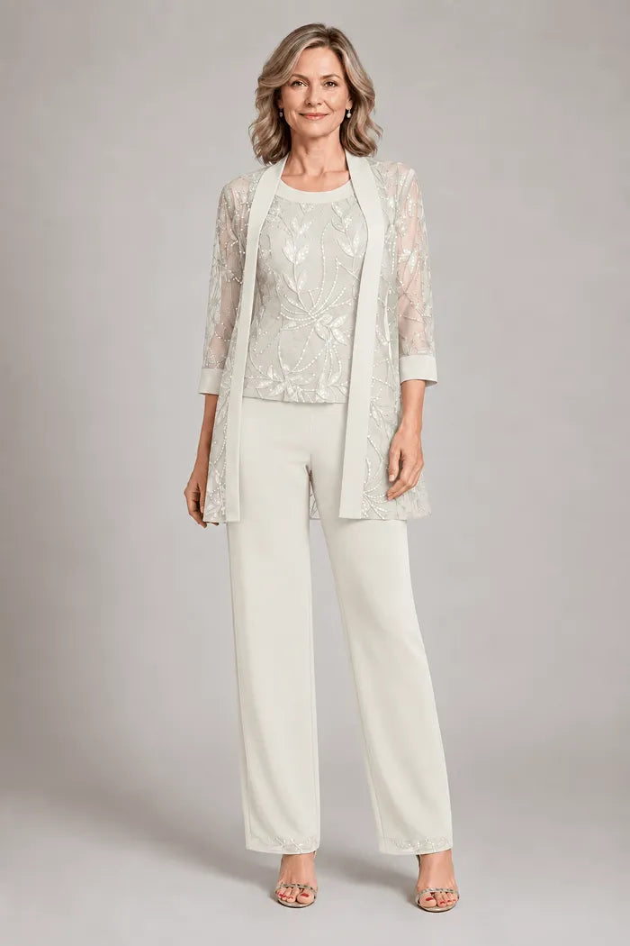 Graziana White | Formal Chiffon Set