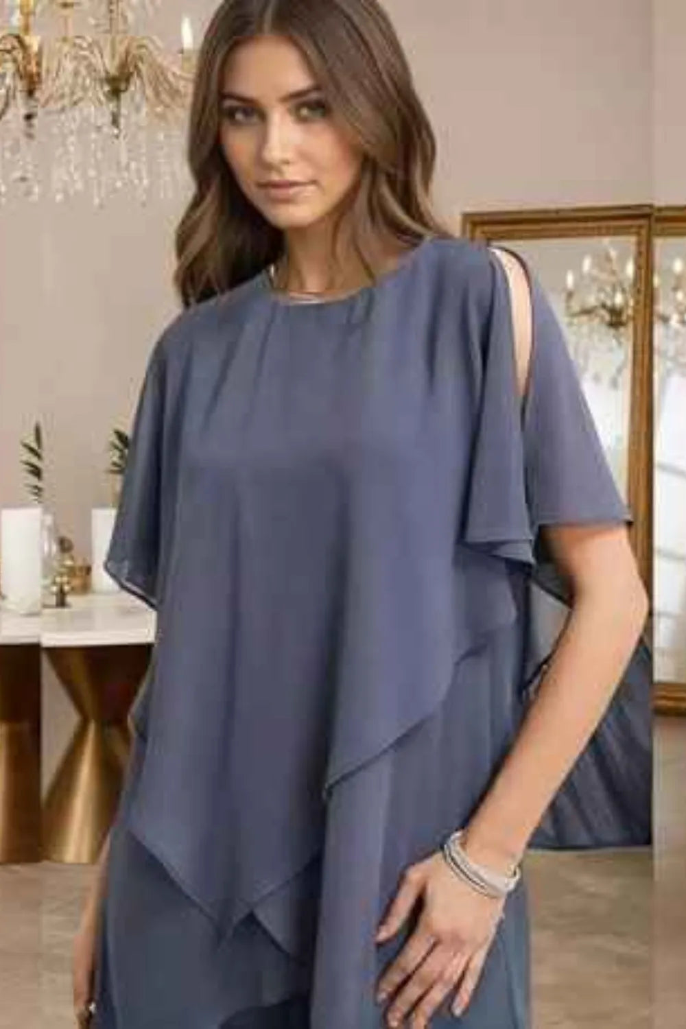 Vivian | Fluid Chiffon Suit