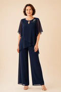 Allison | Keyhole Neckline Set with Chiffon