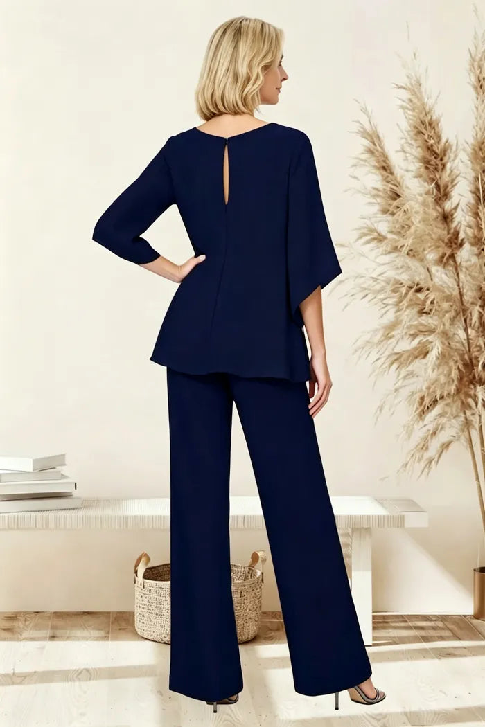 Sophisticated Relaxed-Fit Formal Pant Set