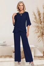 Sophisticated Relaxed-Fit Formal Pant Set