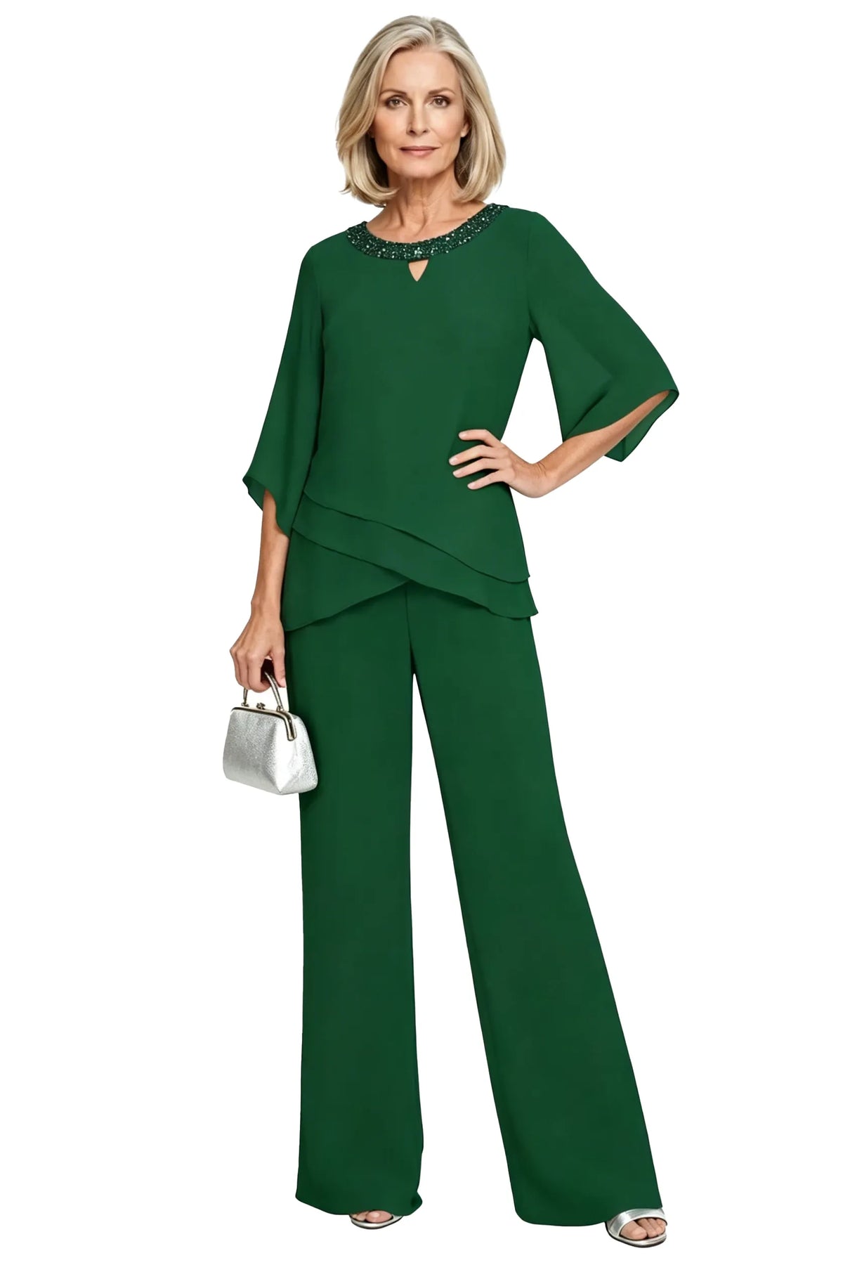 Sophisticated Relaxed-Fit Formal Pant Set